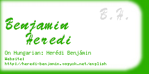 benjamin heredi business card