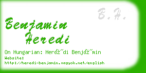 benjamin heredi business card